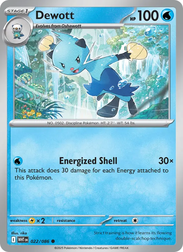 Dewott — White Flare card #022