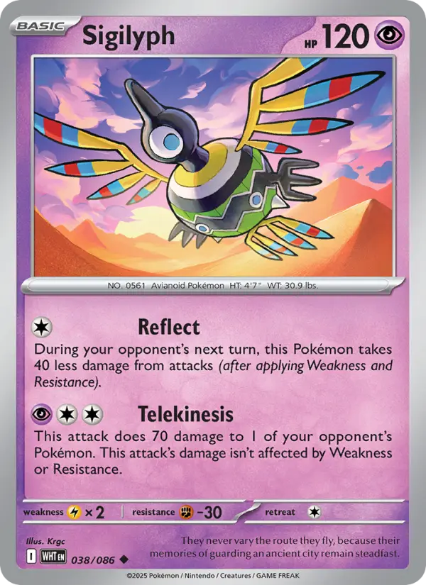 Sigilyph — White Flare card #038