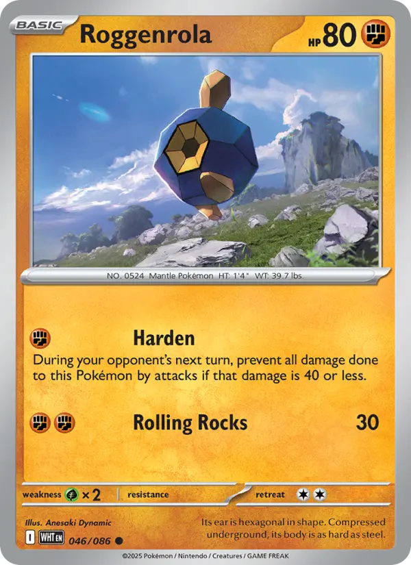 Roggenrola — White Flare card #046