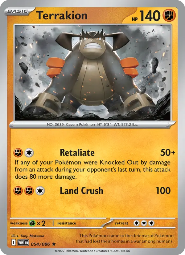 Terrakion — White Flare card #054