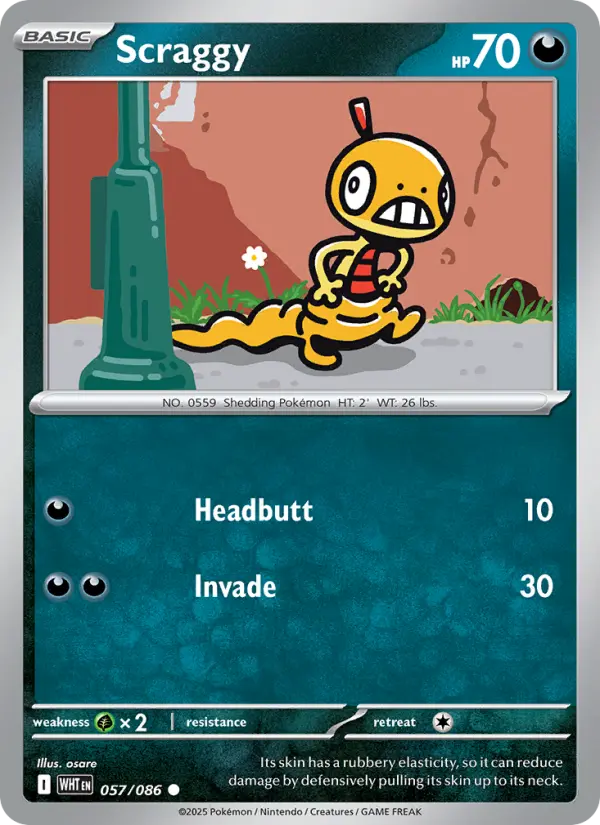 Scraggy — White Flare card #057