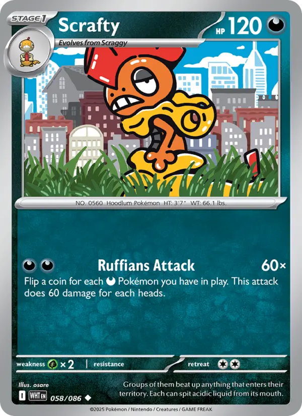 Scrafty — White Flare card #058