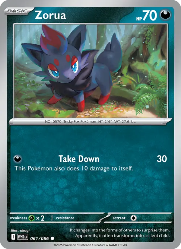 Zorua — White Flare card #061