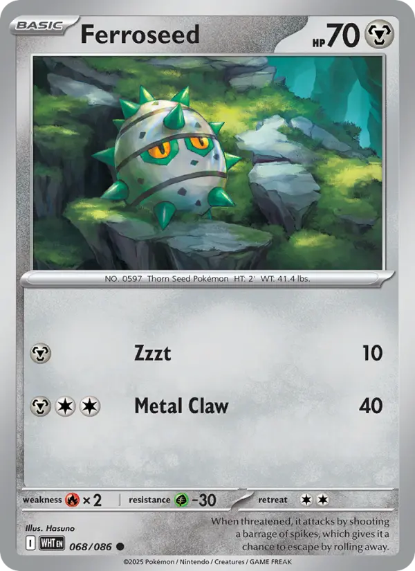 Ferroseed — White Flare card #068