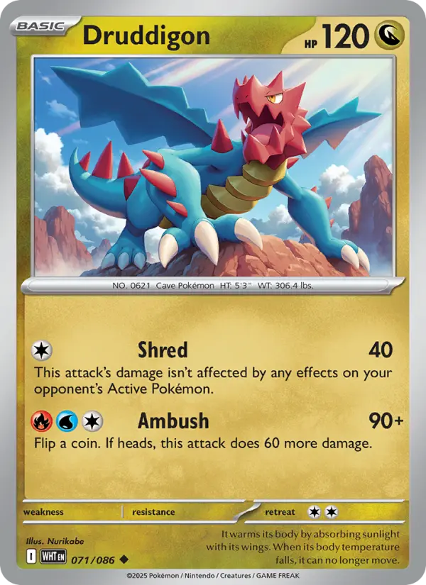 Druddigon — White Flare card #071
