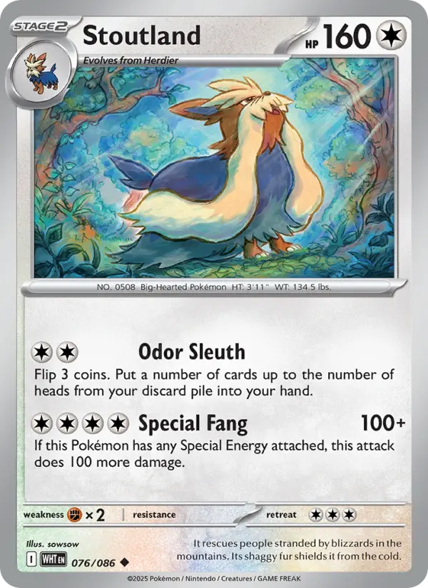 Stoutland — White Flare card #076