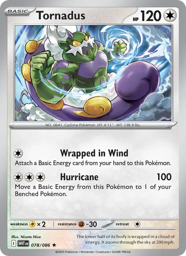 Tornadus — White Flare card #078