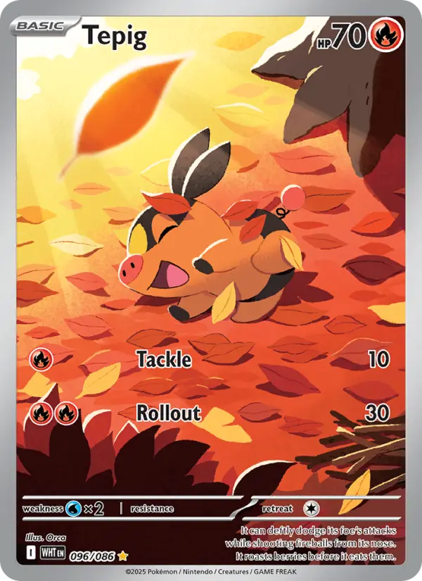 Tepig — White Flare card #096
