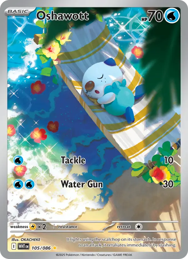 Oshawott — White Flare card #105