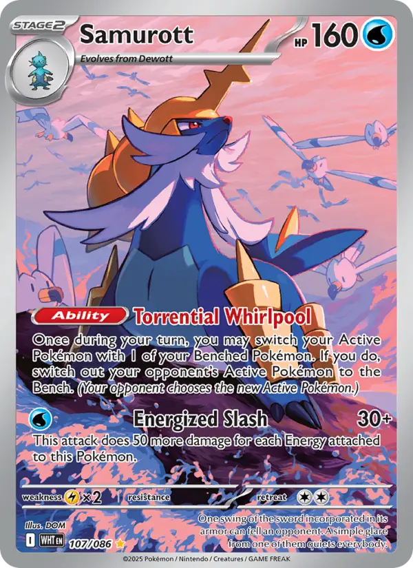 Samurott — White Flare card #107