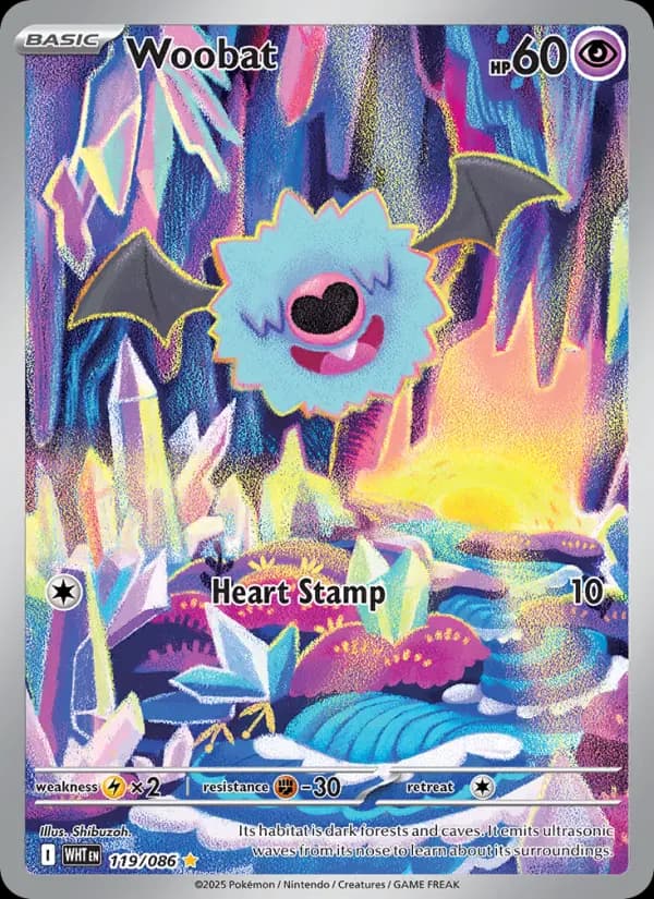 Woobat — White Flare card #119