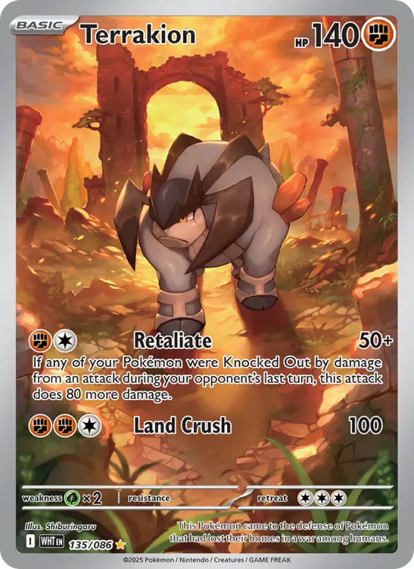Terrakion — White Flare card #135