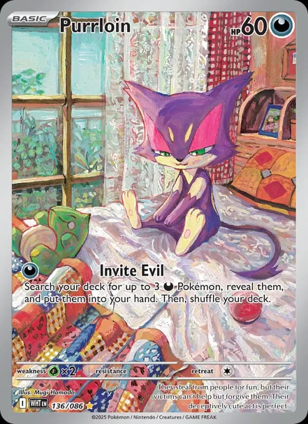 Purrloin — White Flare card #136