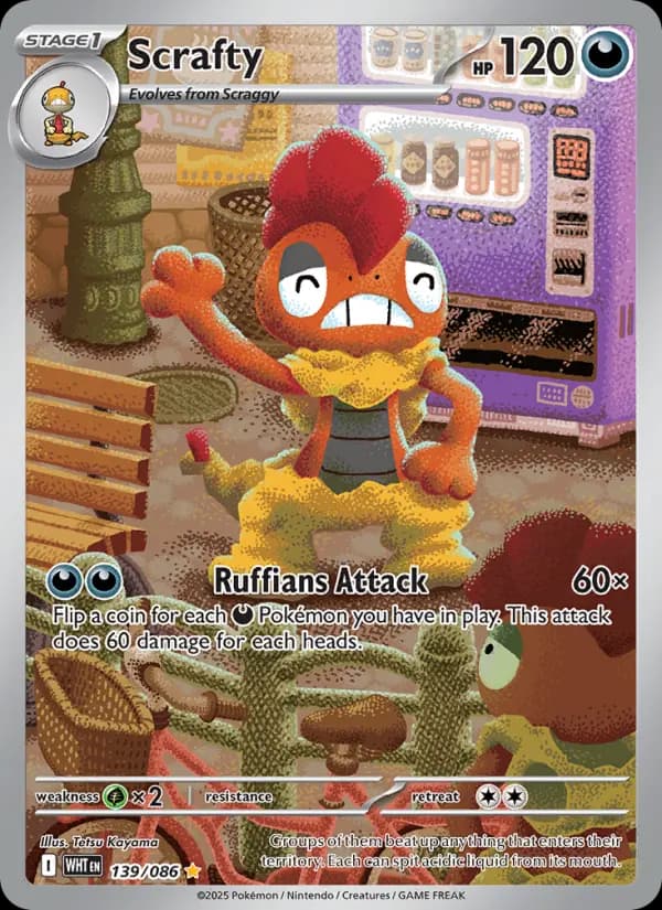 Scrafty — White Flare card #139