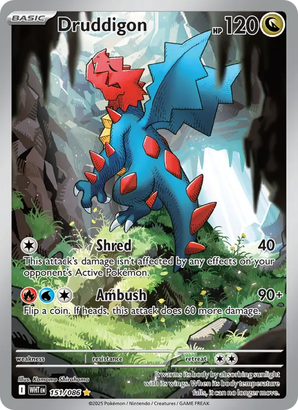 Druddigon — White Flare card #151
