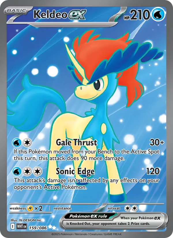 Keldeo ex — White Flare card #159