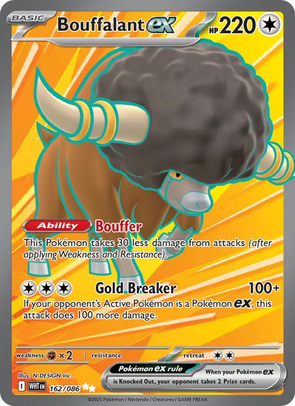 Bouffalant ex — White Flare card #162