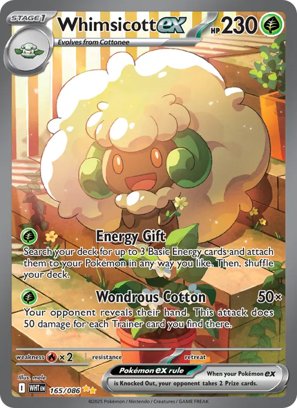 Whimsicott ex — White Flare card #165