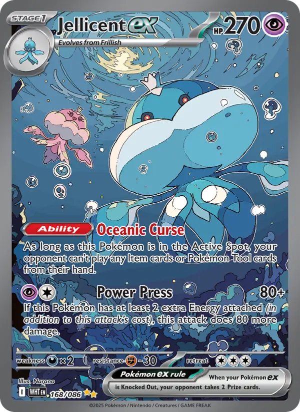 Jellicent ex — White Flare card #168