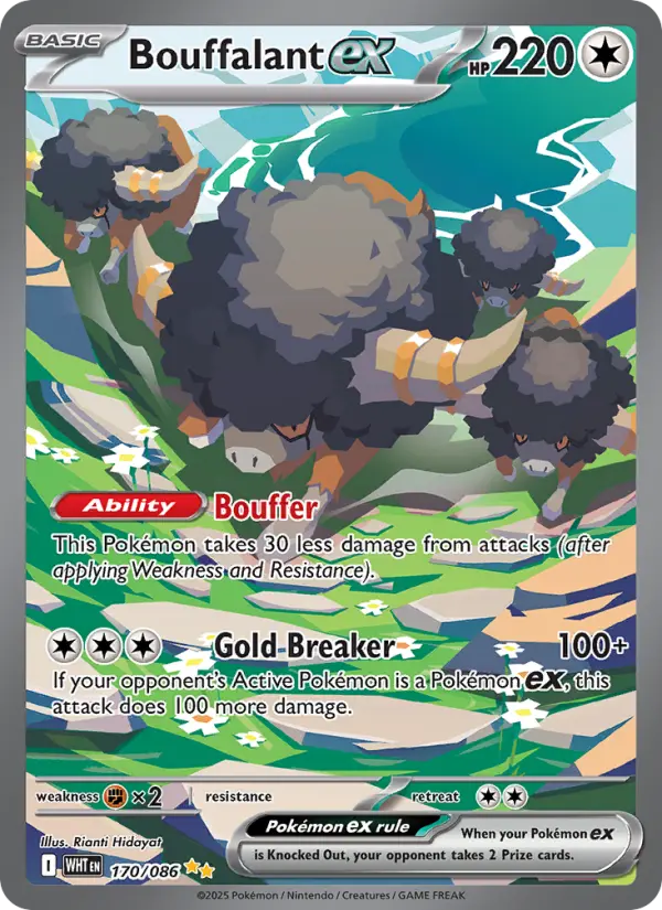 Bouffalant ex — White Flare card #170