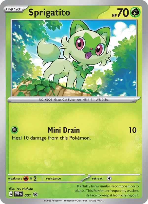 Sprigatito — SVP Black Star Promos card #001