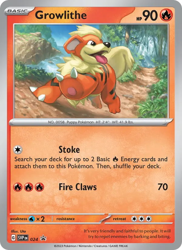 Growlithe — SVP Black Star Promos card #024