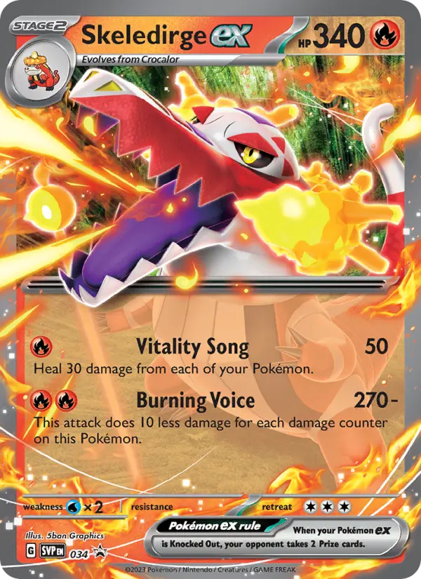Skeledirge ex — SVP Black Star Promos card #034