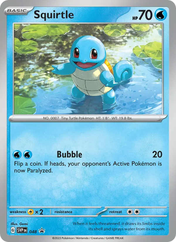 Squirtle — SVP Black Star Promos card #048