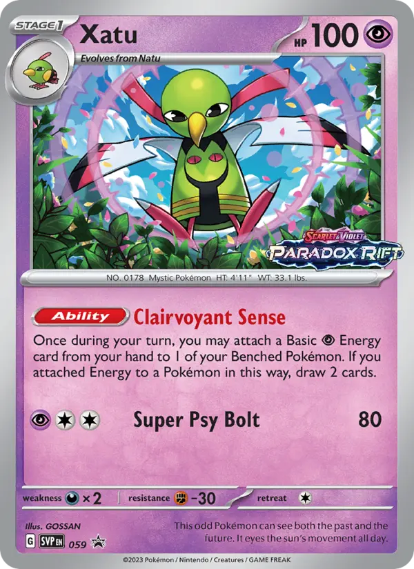 Xatu — SVP Black Star Promos card #059