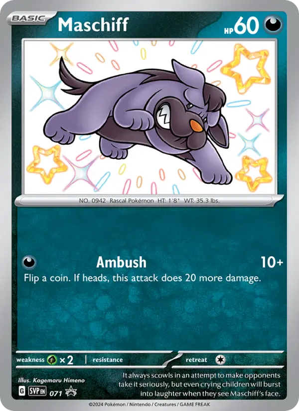 Maschiff — SVP Black Star Promos card #071
