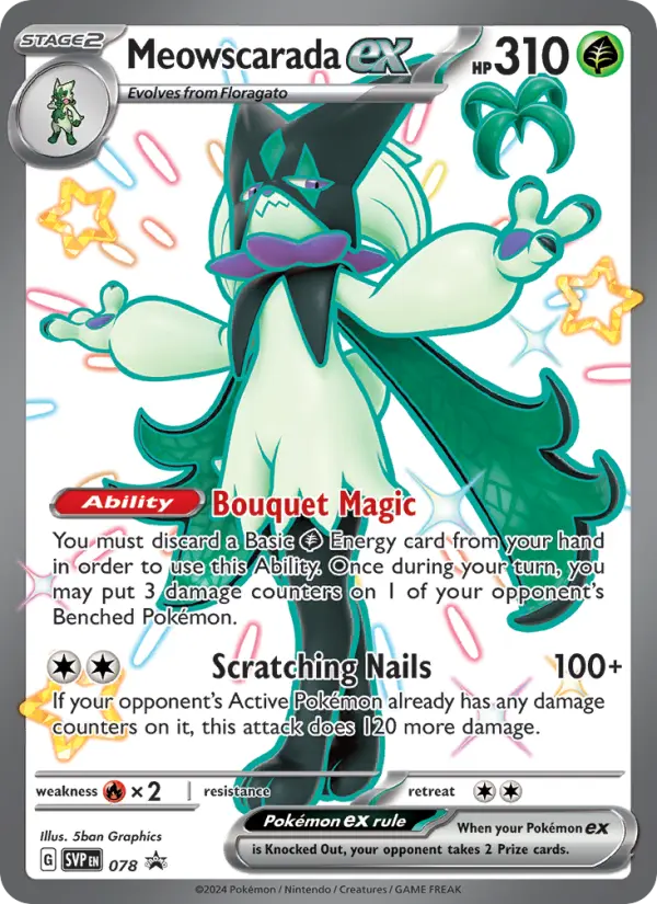Meowscarada ex — SVP Black Star Promos card #078