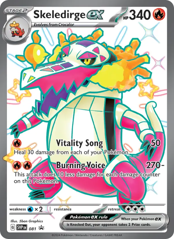Skeledirge ex — SVP Black Star Promos card #081