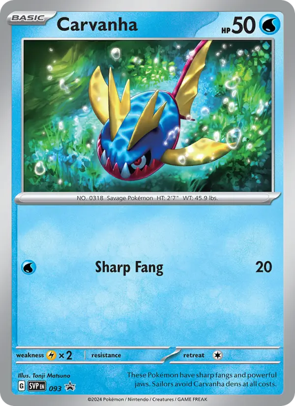 Carvanha — SVP Black Star Promos card #093
