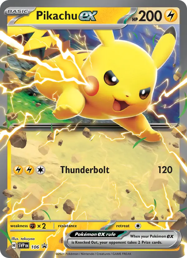 Pikachu ex — SVP Black Star Promos card #106
