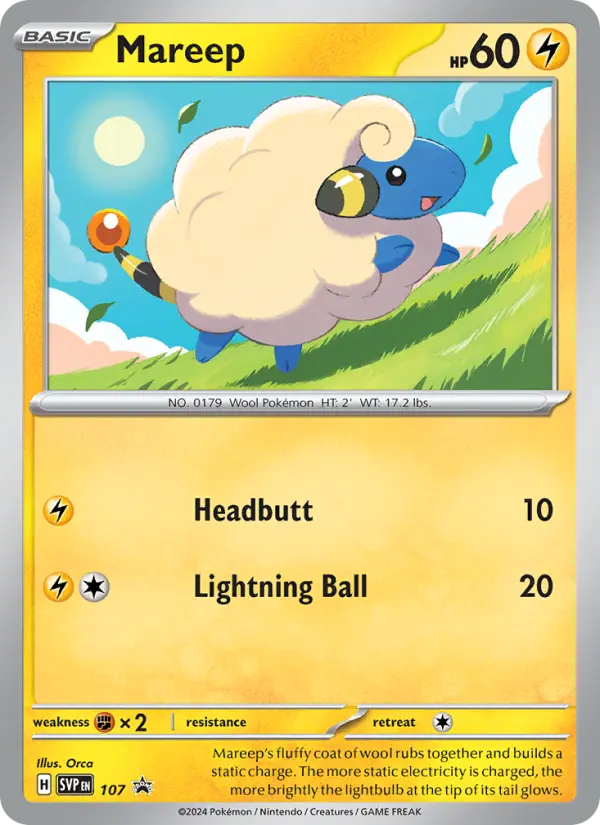 Mareep — SVP Black Star Promos card #107