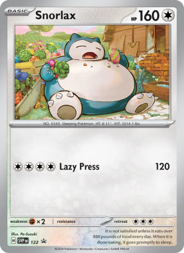 Snorlax — SVP Black Star Promos card #122