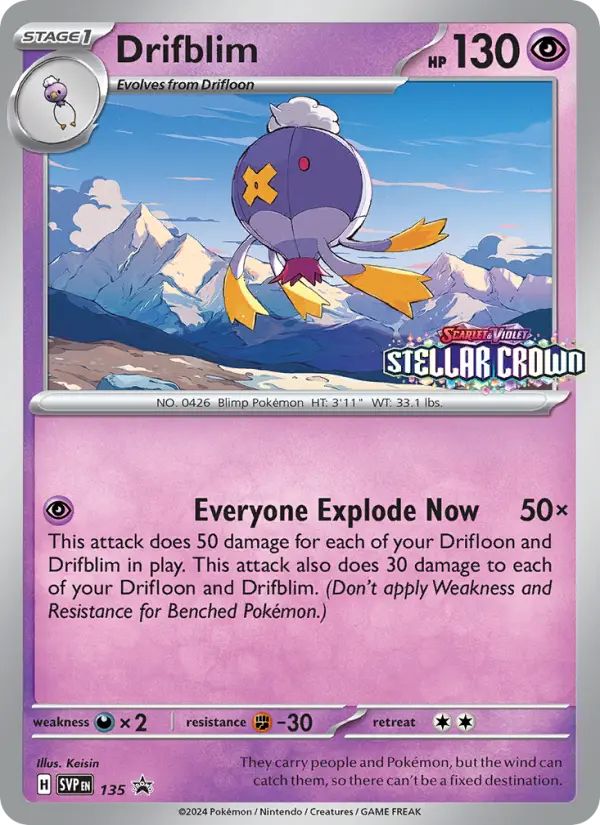 Drifblim — SVP Black Star Promos card #135