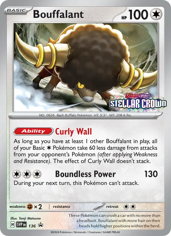 Bouffalant — SVP Black Star Promos card #136