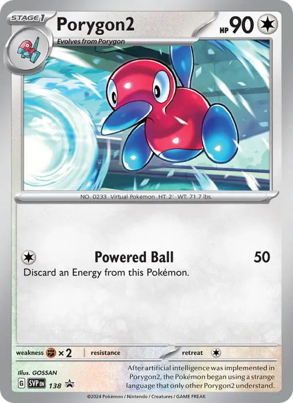 Porygon2 — SVP Black Star Promos card #138