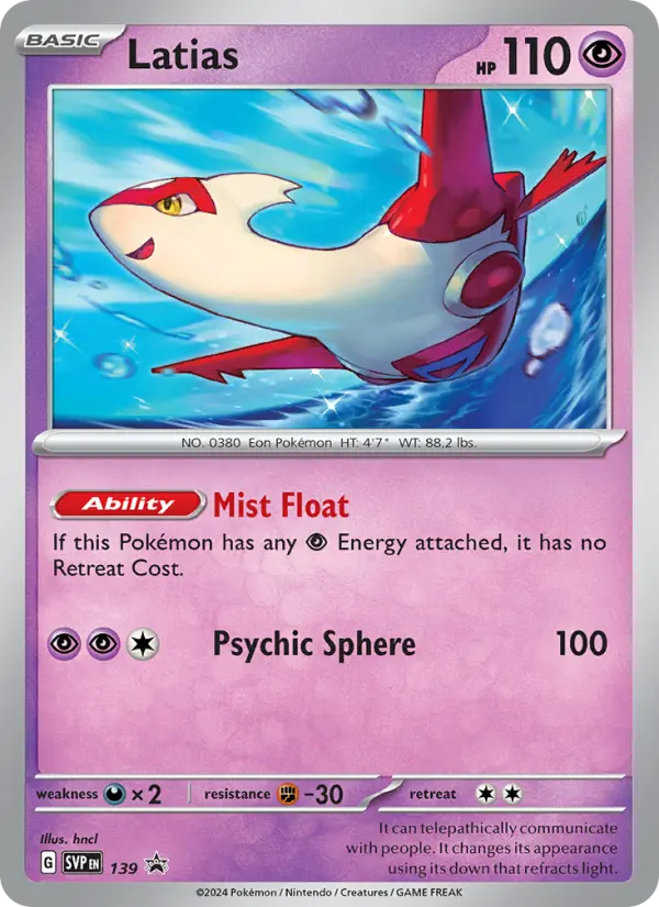 Latias — SVP Black Star Promos card #139
