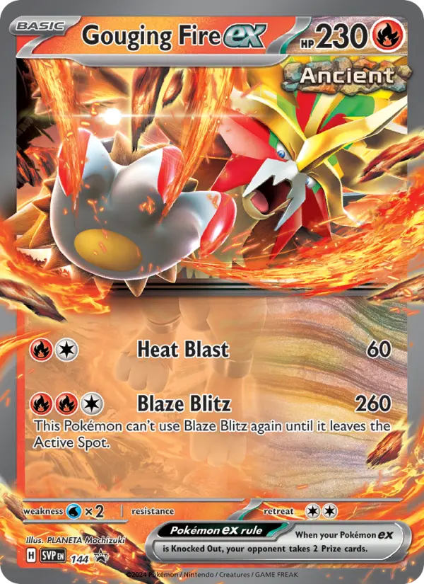 Gouging Fire ex — SVP Black Star Promos card #144
