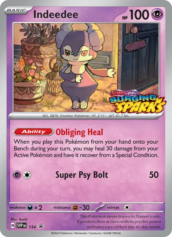 Indeedee — SVP Black Star Promos card #154