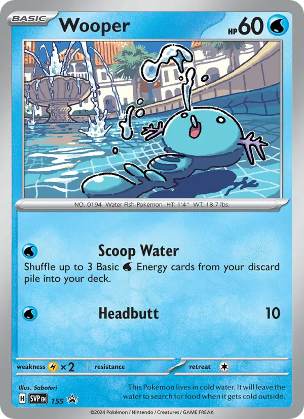 Wooper — SVP Black Star Promos card #155