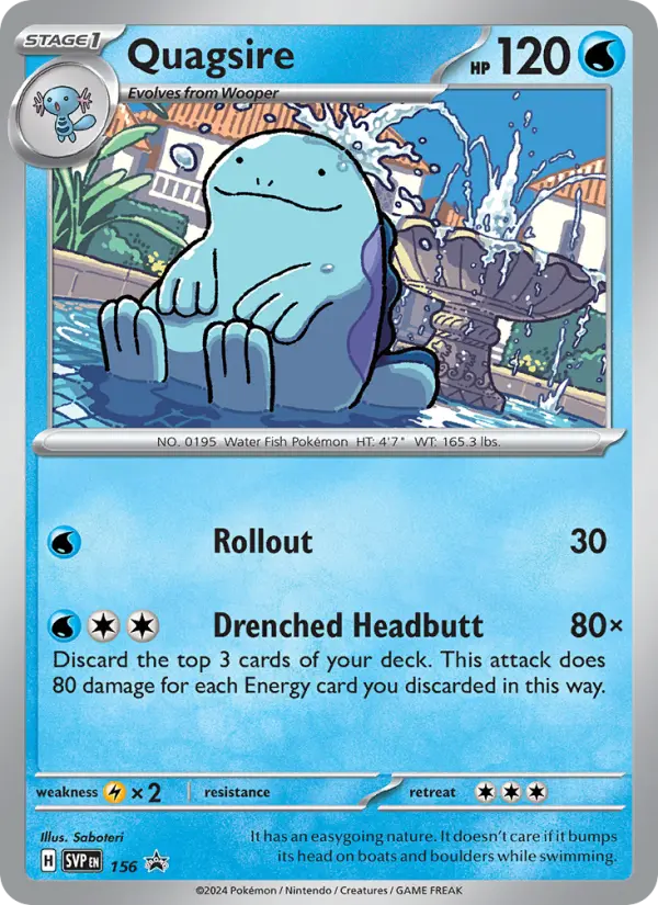 Quagsire — SVP Black Star Promos card #156