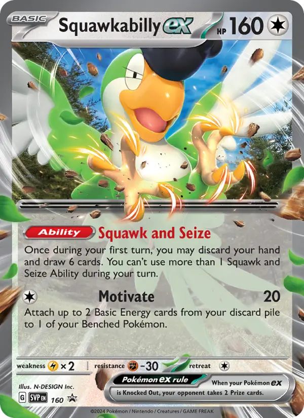 Squawkabilly ex — SVP Black Star Promos card #160