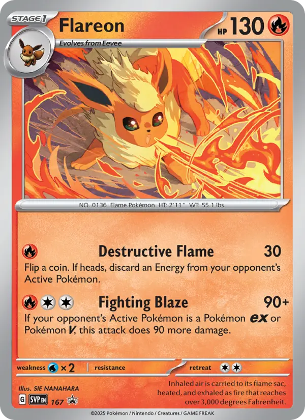 Flareon — SVP Black Star Promos card #167