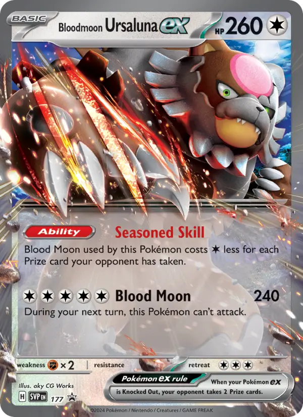 Bloodmoon Ursaluna ex — SVP Black Star Promos card #177