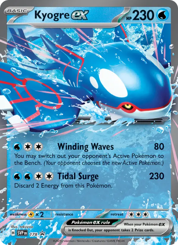 Kyogre ex — SVP Black Star Promos card #178