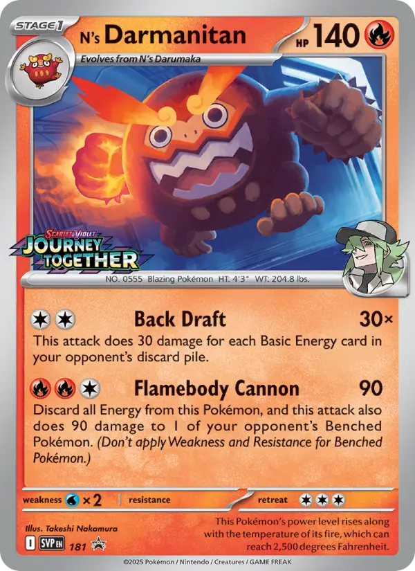 N's Darmanitan — SVP Black Star Promos card #181