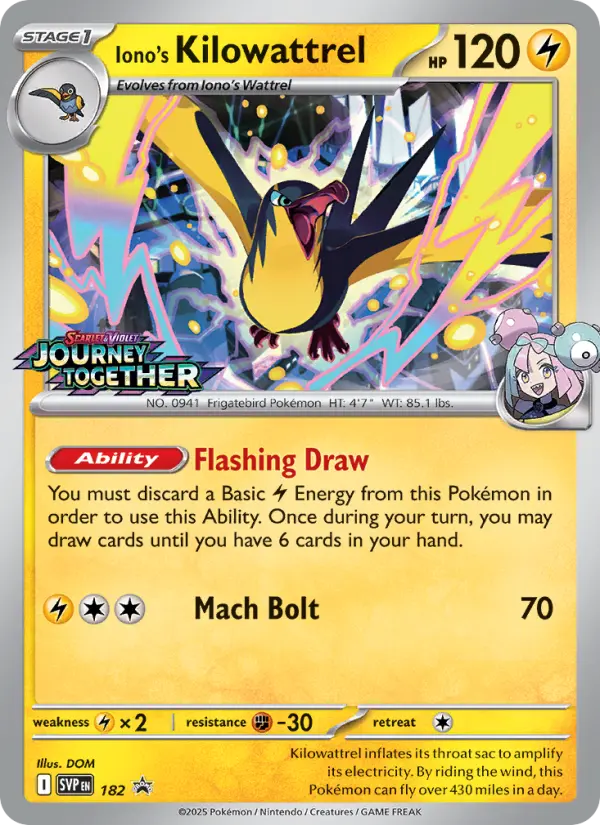 Iono's Kilowattrel — SVP Black Star Promos card #182